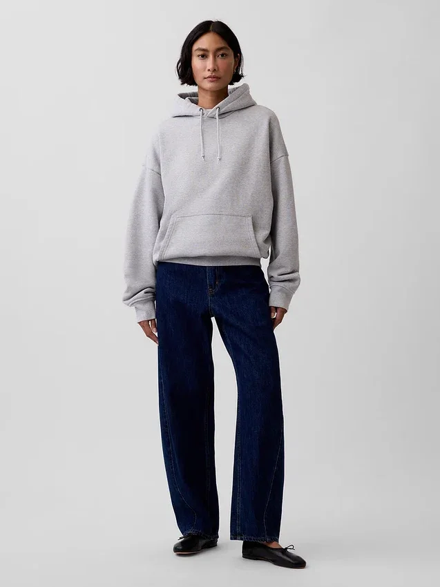 Yetişkinler İçin Ekstra Ağır Fransız Teri Kapüşonlu Sweatshirt