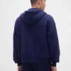 Yetişkinler İçin Ekstra Kalın Fransız Teri Fermuarlı Kapüşonlu Sweatshirt