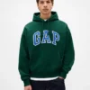 Yetişkinler İçin Ekstra Kalın Fransız Teri Oversize Logolu Kapüşonlu Sweatshirt