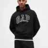 Yetişkinler İçin Ekstra Kalın Fransız Teri Oversize Logolu Kapüşonlu Sweatshirt
