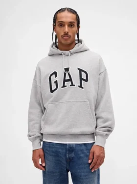 Yetişkinler İçin Ekstra Kalın Fransız Teri Oversize Logolu Kapüşonlu Sweatshirt