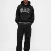 Yetişkinler İçin Ekstra Kalın Fransız Teri Oversize Logolu Kapüşonlu Sweatshirt