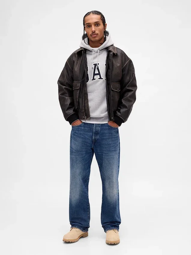 Yetişkinler İçin Ekstra Kalın Fransız Teri Oversize Logolu Kapüşonlu Sweatshirt