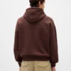 Yetişkinler İçin Ekstra Kalın Fransız Teri Oversize Logolu Kapüşonlu Sweatshirt
