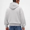 Yetişkinler İçin Ekstra Kalın Fransız Teri Oversize Logolu Kapüşonlu Sweatshirt