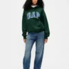 Yetişkinler İçin Ekstra Kalın Fransız Teri Oversize Logolu Kapüşonlu Sweatshirt
