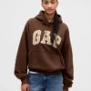 Yetişkinler İçin Ekstra Kalın Fransız Teri Oversize Logolu Kapüşonlu Sweatshirt