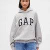 Yetişkinler İçin Ekstra Kalın Fransız Teri Oversize Logolu Kapüşonlu Sweatshirt