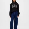 Yetişkinler İçin Ekstra Kalın Fransız Teri Oversize Logolu Kapüşonlu Sweatshirt