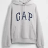 Yetişkinler İçin Ekstra Kalın Fransız Teri Oversize Logolu Kapüşonlu Sweatshirt