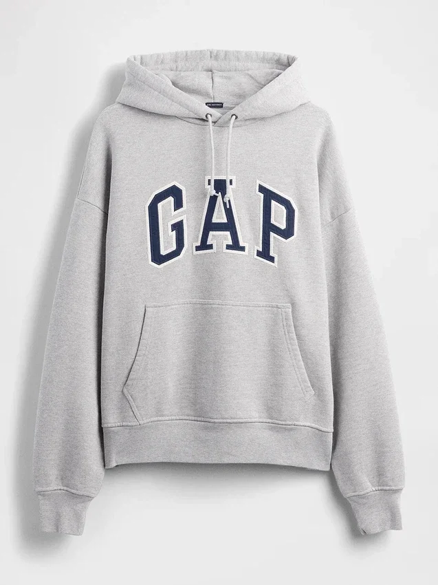Yetişkinler İçin Ekstra Kalın Fransız Teri Oversize Logolu Kapüşonlu Sweatshirt