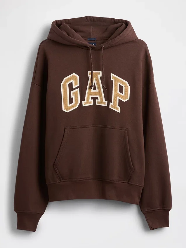 Yetişkinler İçin Ekstra Kalın Fransız Teri Oversize Logolu Kapüşonlu Sweatshirt