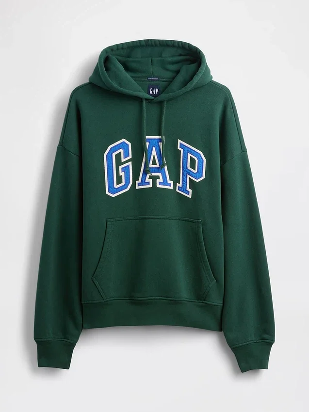 Yetişkinler İçin Ekstra Kalın Fransız Teri Oversize Logolu Kapüşonlu Sweatshirt