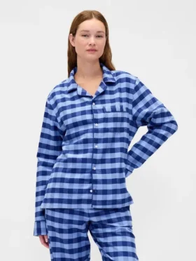 Yetişkinler İçin En Yumuşak Flanel Pijama Gömleği