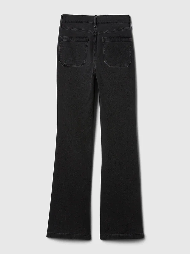 Yüksek Bel '70'ler Stili Geniş Paça Jean'ler