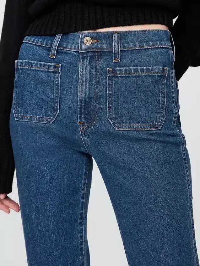 Yüksek Bel '90'lar Stilinde Dar Düz Kesim Jean'ler