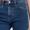 Yüksek Bel '90'lar Stilinde Dar Düz Kesim Jean'ler