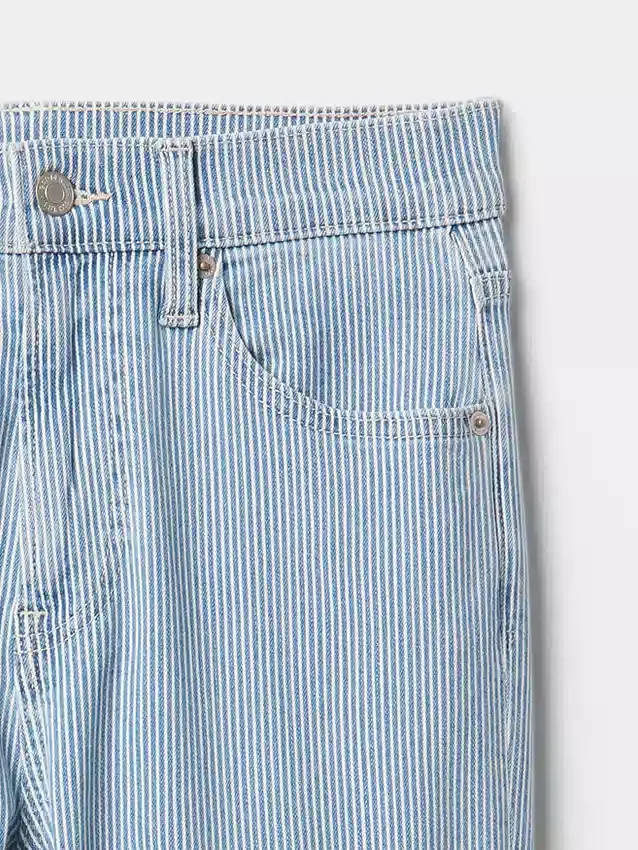 Yüksek Bel '90'lar Stilinde Dar Düz Kesim Jean'ler