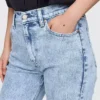 Yüksek Bel '90'lar Stilinde Dar Düz Kesim Jean'ler