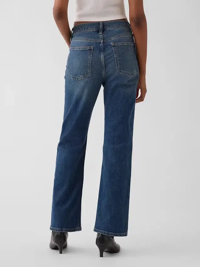 Yüksek Bel '90'lar Stilinde Dar Düz Kesim Kısa Jean