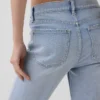 Yüksek Bel '90'lar Stilinde Dar Düz Kesim Kısa Jean