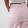 Yüksek Bel '90'lar Stilinde Dar Düz Kesim Kısa Jean