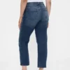 Yüksek Bel '90'lar Stilinde Dar Düz Kesim Kısa Jean