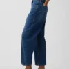 Yüksek Bel Barrel Crop Jean'ler