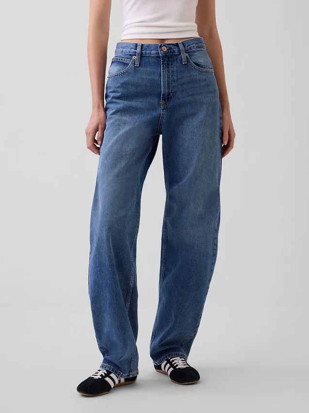 Yüksek Bel Barrel Jean'ler