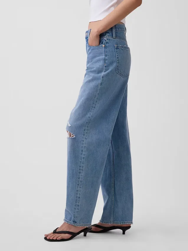 Yüksek Bel Barrel Jean'ler