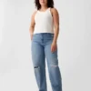 Yüksek Bel Barrel Jean'ler