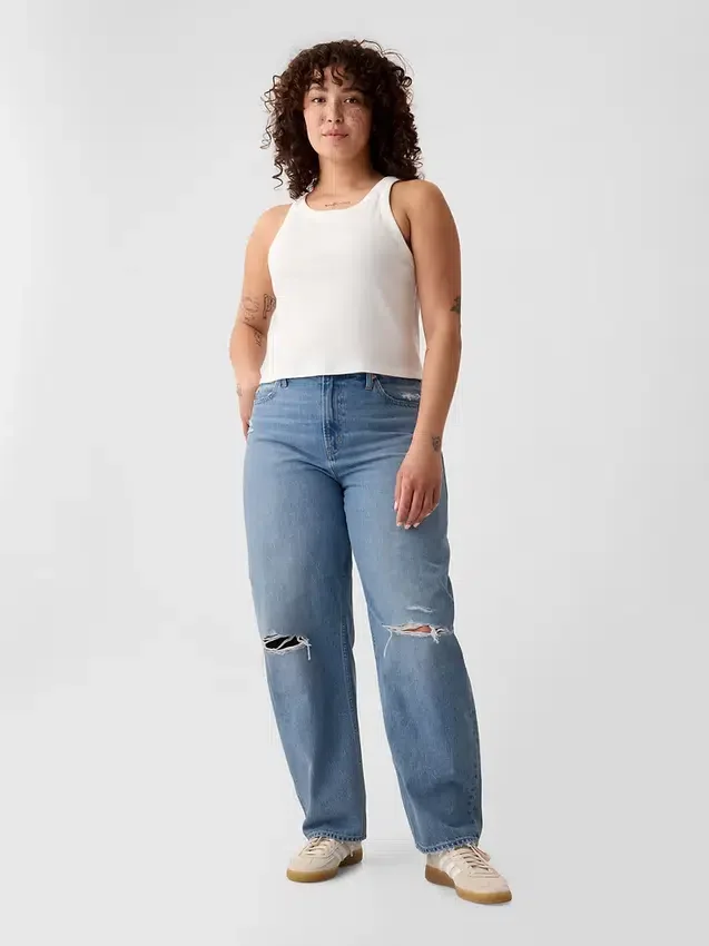 Yüksek Bel Barrel Jean'ler