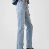 Yüksek Bel Cheeky Düz Kesim Jean'ler