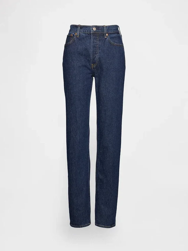Yüksek Bel Cheeky Düz Kesim Jean'ler