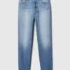 Yüksek Bel Cheeky Düz Kesim Jean'ler