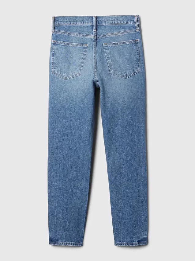 Yüksek Bel Cheeky Düz Kesim Jean'ler
