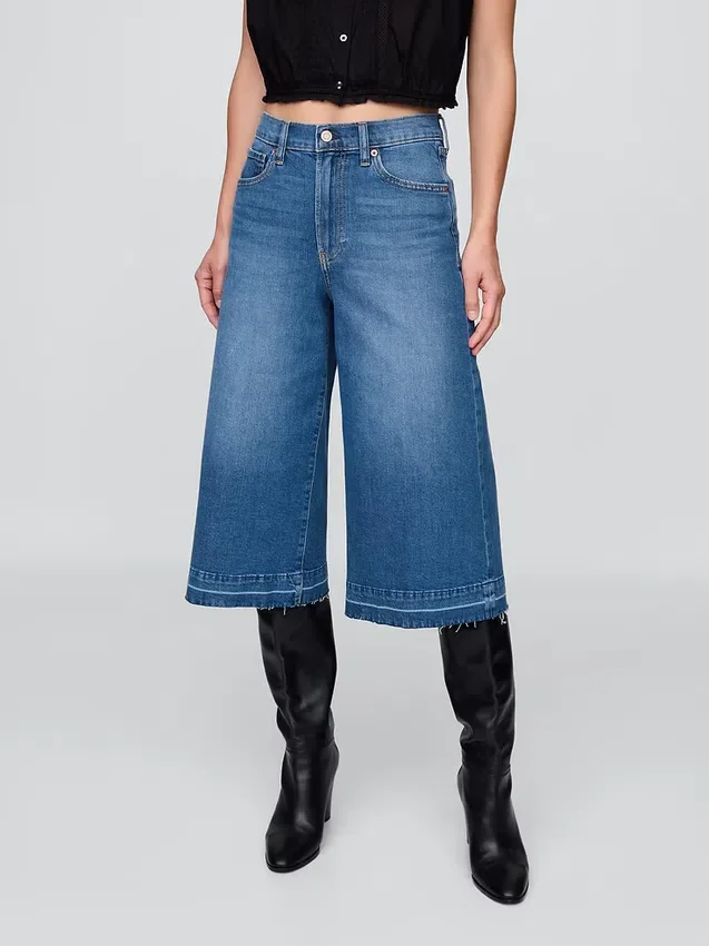 Yüksek Bel Culotte Jean'ler