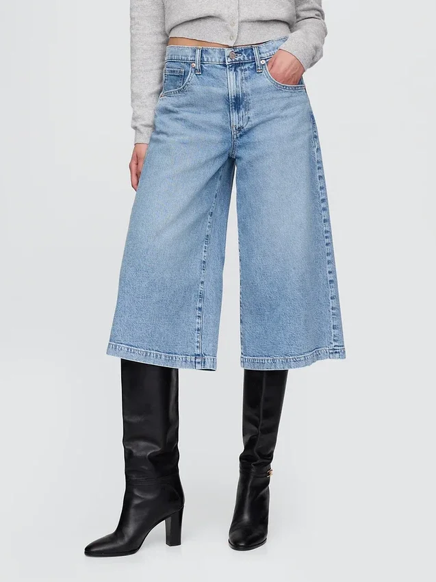 Yüksek Bel Culotte Jean'ler