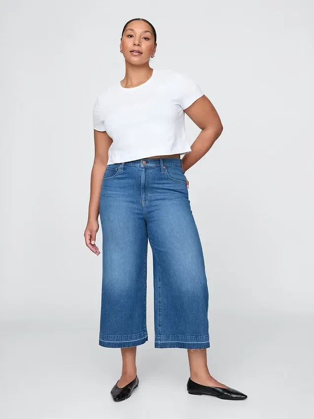 Yüksek Bel Culotte Jean'ler