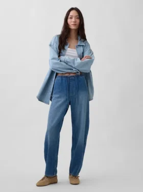 Yüksek Bel Easy Barrel Jean'ler
