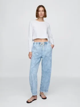 Yüksek Bel Easy Barrel Jean'ler