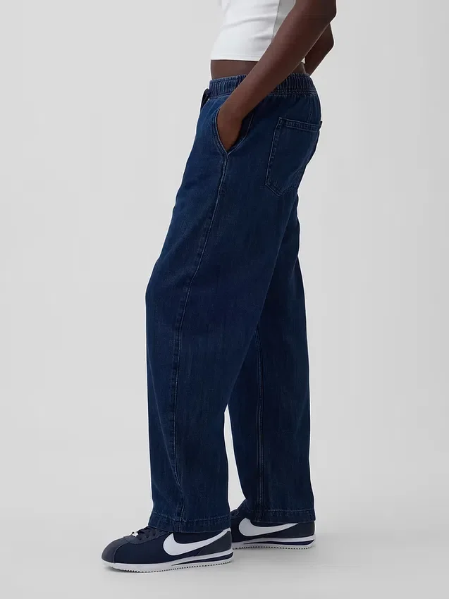 Yüksek Bel Easy Barrel Jean'ler