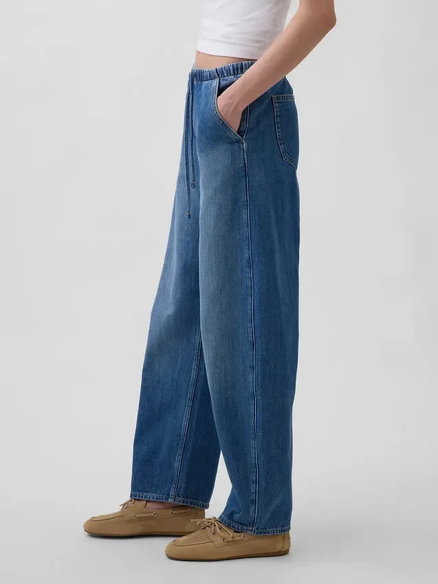Yüksek Bel Easy Barrel Jean'ler