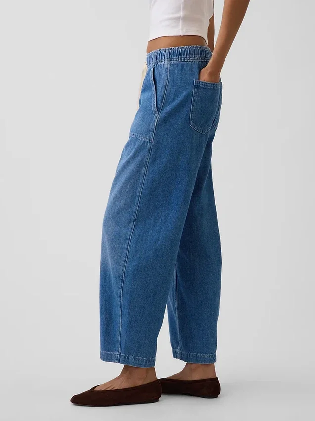 Yüksek Bel Easy Barrel Jean'ler