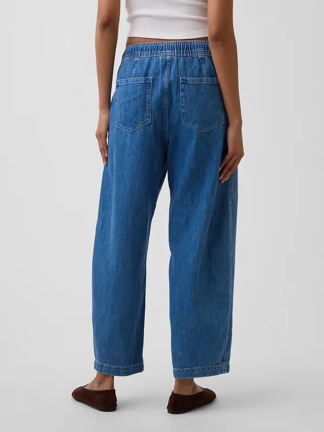 Yüksek Bel Easy Barrel Jean'ler