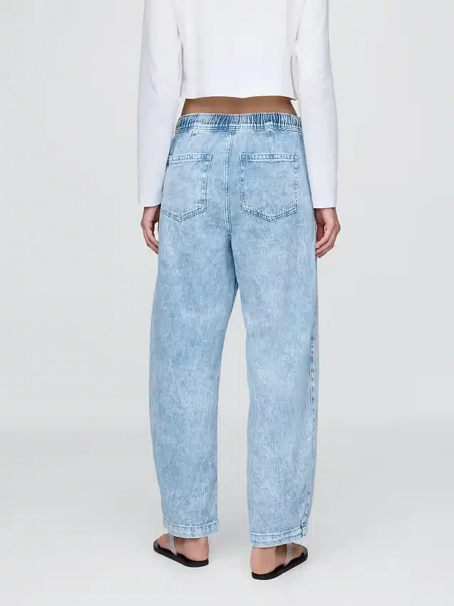 Yüksek Bel Easy Barrel Jean'ler