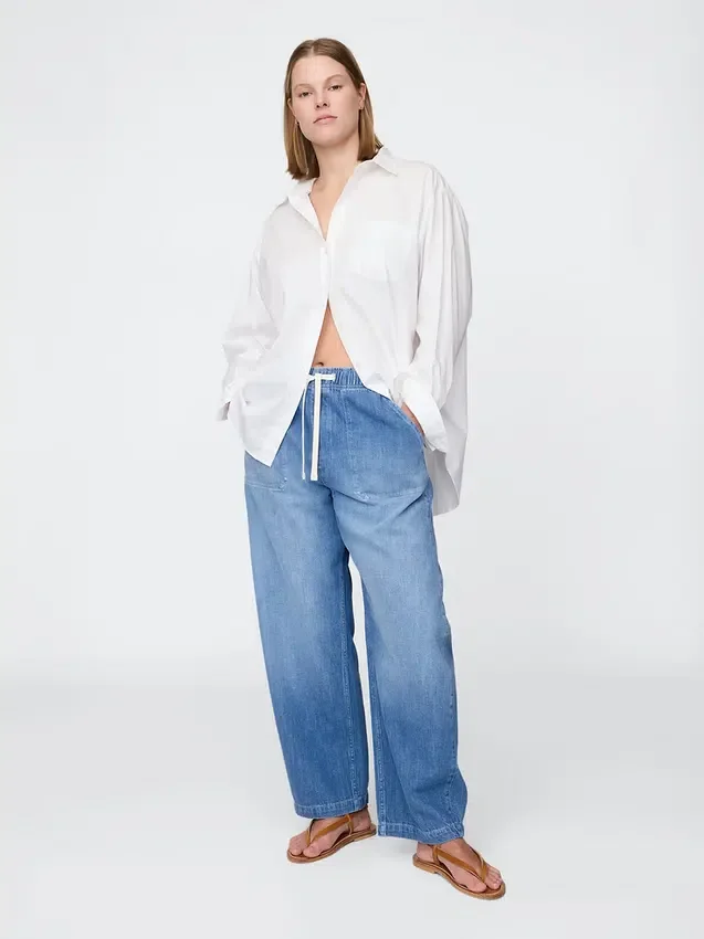 Yüksek Bel Easy Barrel Jean'ler