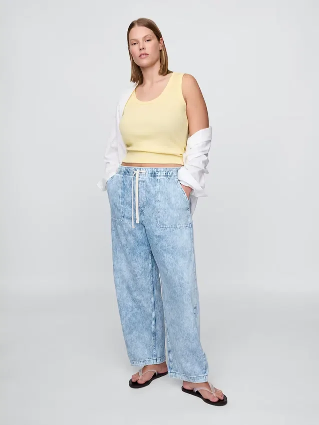 Yüksek Bel Easy Barrel Jean'ler