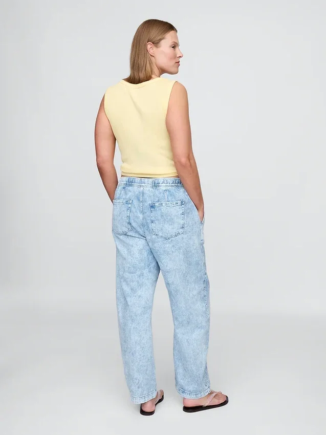 Yüksek Bel Easy Barrel Jean'ler