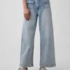 Yüksek Bel, Geniş Paça, Ayak Bileği Uzunluğunda Jean